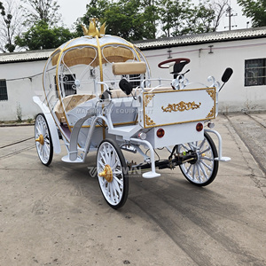 Precio al por mayor: Carruajes de Cenicienta estilo princesa calabaza, carruajes de caballo blanco de Cenicienta en venta - Product Image 3