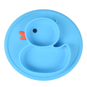 Plato de Silicona Irrompible con Forma de Pato, Dividido, para Bebés, Mantel Individual, Oferta - Product Image 1