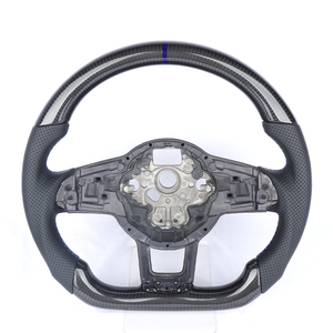 พวงมาลัยหนังแบบสปอร์ตสำหรับ Volkswagen <span class=keywords><strong>Golf</strong></span> 7 GTI <span class=keywords><strong>POLO</strong></span> GTS Passat CC <span class=keywords><strong>R</strong></span> <span class=keywords><strong>Line</strong></span> อุปกรณ์แต่งภายในรถ - Product Image 1