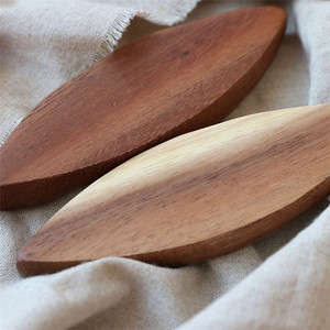 Plat à assaisonnement haut <span class=keywords><strong>de</strong></span> gamme en bois d'acacia japonais, plat en bois rétro à double usage pour desserts avec baguettes - Product Image 2