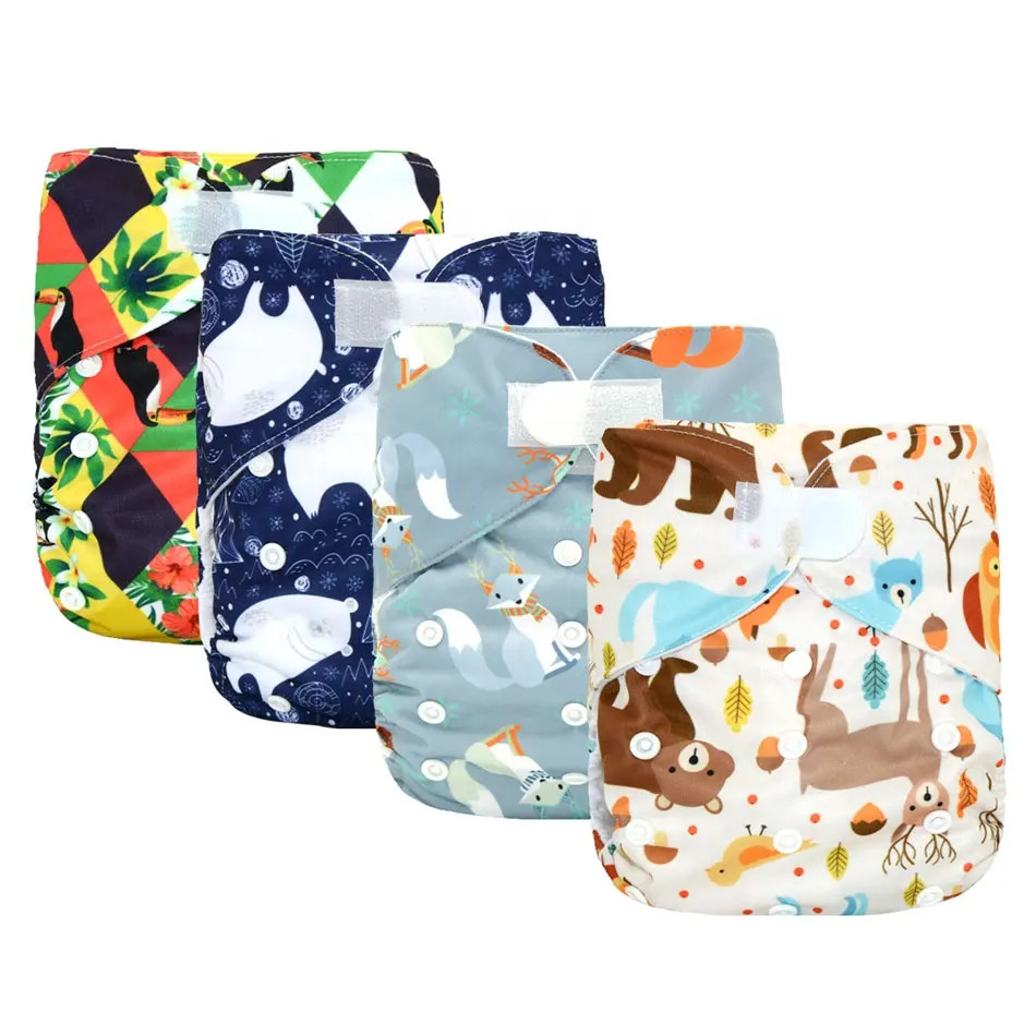 Big XL Pocket Diaper for Baby 2 Years and Older Kids ,Suede Cloth inner, stay-dry, size adjustable fits waist 36-58cm