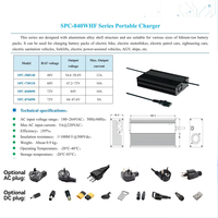 Cargador de Batería LiFePO4 SPC840W 600W 12V-96V 5-20A con Protección OTP para Vehículos Eléctricos