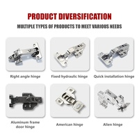 Vente directe usine Charnière hydraulique réglable à fermeture amortie silencieuse pour armoires de chambre, économique pour usage domestique, coupelle de 35 mm de diamètre