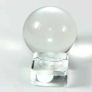Boule de verre personnalisable, boule de verre bon marché avec base pour cadeaux personnalisés