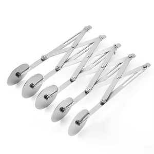 Wholesale Wholesale Stainless Steel Pizza Cutter Pastry <b>Bread</b> Dough Roller <b>Knife</b> Premium Quality Kitchen Accessory - Product Image 1