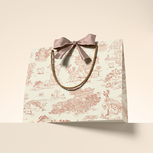 Sac de vente au détail de vêtements de luxe personnalisé en rose, emballage d'achat en carton de luxe avec poignées pour les vêtements - Product Image 2