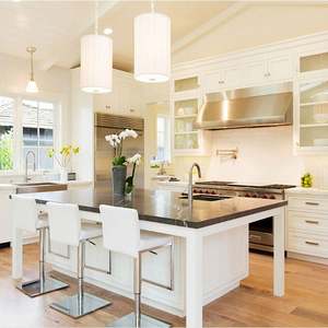 Gabinetes de Cocina de Madera Maciza de Estilo Retro con Diseño de Agitador y Isla de Cuarzo para Mejoras del Hogar, Gran Venta - Product Image 3