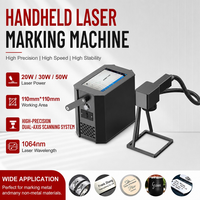 Machine de marquage laser à fibre portative 20W/30W/50W, marqueur laser portable pour le marquage sur site de grandes pièces en métal et en acier