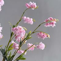 Jam Gantung Lonceng Angin Lily Valley Simulasi Berkualitas Tinggi Bunga Sutra Gaya Korea Segar Alami