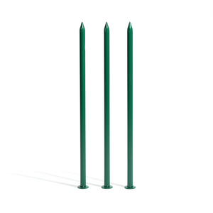 Picchetti per piante in acciaio verde con rivestimento in polipropilene per recinzioni, tralicci e cancelli, set da 30 - Product Image 1