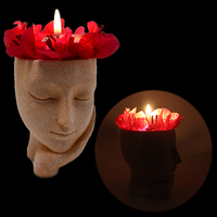 Pot de fleurs en forme de tête de fille, pot à plantes succulentes, pots en résine mignons pour succulentes, cactus, pots de plantes d'intérieur