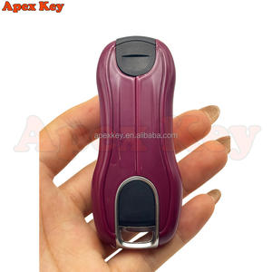 เคสกุญแจสำรองสีม่วงองุ่นคุณภาพสูงสวยงามสำหรับรถปอร์เช่ พร้อมสติกเกอร์สำหรับทำกรอบรูปศิลปะ - Product Image 4