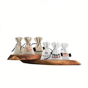 ถุงผ้ารูดเชือกพิมพ์โลโก้ตามสั่ง ถุงของขวัญผ้าฝ้ายพร้อมเชือกผูก สำหรับการสร้างแบรนด์และการบรรจุภัณฑ์ - Product Image 2