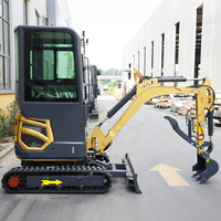 Mini-excavatrice EACHAN Euro 5 de 1,8 tonne, engin de terrassement, micro-pelle, excavatrice diesel hydraulique sur chenilles, petite pelle pour vergers
