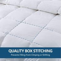 Literie Couette Couette Insert Toutes Saisons Vers Le Bas Alternative Couette Blanc Moelleux Matelassé avec Robinets d'Angle