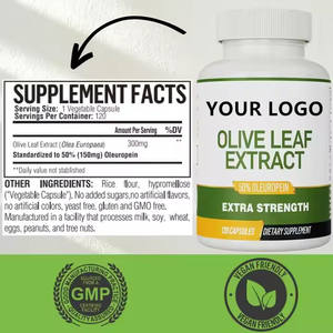 OEM produk laris ekstrak daun zaitun Vegan kapsul ekstrak daun zaitun suplemen 120 topi - Product Image 2