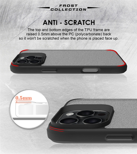 Coque de téléphone givrée mate translucide mince de luxe pour iPhone 16 Pro Max 13 12 11 Pro 15 14 Plus couverture grise antichoc en PC dur - Product Image 6