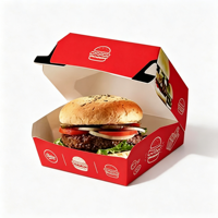 VVG Wholesale Breakfast  Paper Take Out Containers Restaurant Food Hamburger Wrapping Box Toast Bread Box for Sandwich