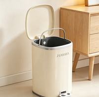 Nouvelle poubelle en plastique pour la maison avec couvercle rabattable, pour toilettes, cuisine, dortoir, salon, grande capacité, poubelle à pédale