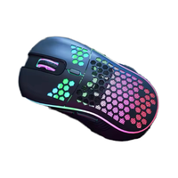 OEM ODM Mouse Gaming Ergonomis Dapat Diprogram Ringan Sensor Optik USB Bertenaga Baterai RGB Backlit 1200 DPI 2.4Ghz Nirkabel