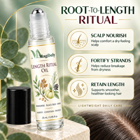 Minyak Rambut Roll-on Length Ritual, Minyak Perawatan Rambut Fenugreek Black Seed Amla, Memperkuat, Menutrisi, Melindungi Rambut, OEM Private Label