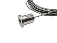 Kit de suspension de câble réglable en acier inoxydable / acier galvanisé avec fixation au plafond à griffe en laiton