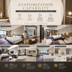 Juego de Muebles Modernos de Lujo para Habitaciones de <span class=keywords><strong>Hotel</strong></span>, Habitaciones Dobles, Baños, Solución Integral para Proyectos OEM ODM - Product Image 3