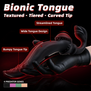 Dildo coloré en forme de langue de Nepenthes, Strapon en silicone double extrémité pour couple, jeu de rôle lesbien, stimulation des points G et <span class=keywords><strong>P</strong></span>, outils de fantaisie - Product Image 2