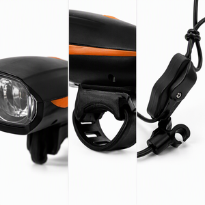 Bocina y Luz de Seguridad 7588 Recargable por USB, Luz Delantera LED con Botón Remoto para Manillar, Bocina y Luz para Bicicleta de Montaña, Carretera y Ciudad - Product Image 5