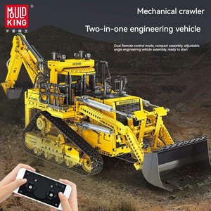 Moule roi 17023 3963 pièces ingénierie série RC pneumatique <span class=keywords><strong>Bulldozer</strong></span> camion voiture briques modèle technique éducatif jouet Festival cadeau - Product Image 4