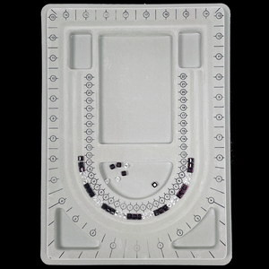 Bandeja de Plástico PS/PET Negra/Gris para Diseño de Joyería Personalizada, Tabla de Diseño de Abalorios, Collar, Pulsera, Anillo, Pendientes, Cuentas - Product Image 6