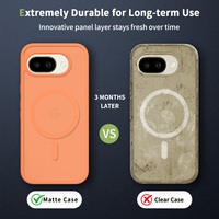 Funda para Google Pixel 10A, Naranja Mate Translúcida, de Lujo, Suave al Tacto, Personalizada, Antigolpes, Magnética, Venta al Por Mayor de Fábrica