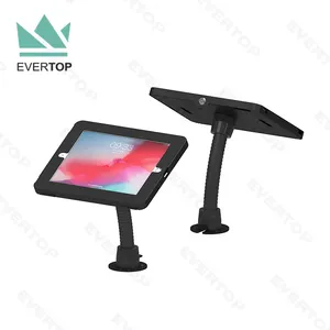 LST04-H Linh Hoạt Tablet POS Kiosk Đứng Cổ Ngỗng Với Khóa Key Trắng Đen An Toàn Để Truy Cập Máy Tính Để Bàn Cho New iPad Android POS