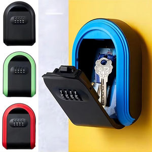 Boîte de sécurité pour clés en plastique, résistante aux intempéries, murale, avec serrure à code à 4 chiffres, boîte de rangement de clés extérieure pour la maison et le bureau - Product Image 5
