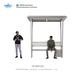 Banco solar utilitario de acero galvanizado moderno <span class=keywords><strong>para</strong></span> muebles urbanos al aire libre <span class=keywords><strong>para</strong></span> <span class=keywords><strong>parques</strong></span>, centros comerciales, refugios de autobuses y taxis - Product Image 2