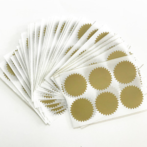 สติกเกอร์ฟอยล์ปั๊มลาย รูปทรงกลม สีทองด้าน ฟอยล์อะลูมิเนียม ป้ายของขวัญงานฝีมือ รับสั่งทำตามแบบ - Product Image 2