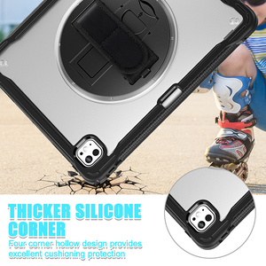 Funda para tableta de TPU híbrida resistente a prueba de golpes para <span class=keywords><strong>iPad</strong></span> Pro 13 2024, funda de parachoques con correa para el hombro, correa de mano giratoria y soporte - Product Image 4