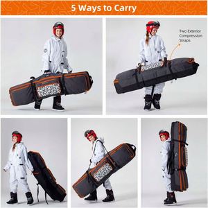 Échantillon Gratuit Housse de Transport Pliable et Réutilisable en Oxford pour Ski et Snowboard 160 CM avec Sangle Amovible en Polyester - Product Image 2