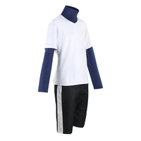 Hunter X Hunter Killua Zoldyck Erwachsenen-Anime-Cosplay-Kostüm für Herren - Weiß Blau Schwarz Komplettset Herbst 2022
