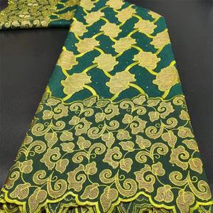Tecido Africano Bordado Flor Stoned <span class=keywords><strong>Lace</strong></span> Bordado Tecido De Renda De Tule Tecido De Renda Para Vestido De Noiva - Product Image 4