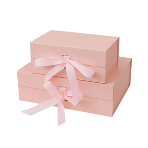 Custom Logo Luxury Foldable Magnetic Closure <strong>Book</strong> Folding Flat Pack <strong>Gift</strong> Boxes Embossed With Ribbon Custom Logo Inserts - Product Image 2
