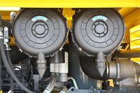 Compresseur d'air mobile Atlas Copco V900 25 bar 360 psi V 900 800cfm 900cfm Atlascopco V 900 25 Bar 264 Kw 800 900 CFM 365 360 Psi