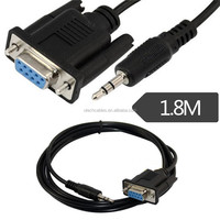Câble Convertisseur Tressé en PVC de Haute Qualité DB9 RS232 Femelle vers Microphone Stéréo 3,5 mm à Paire Torsadée, Nouveau Modèle 2026, OEM