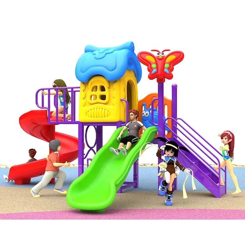 Factory Direct Selling Speelgoed Rang Lagere Prijs Glijbaan Voor Kleine Plaats Tuin Supermarkt Plastic Kids Kinderen Speeltoestellen