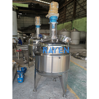 Réservoirs de réactions de chimie technique d'agitation de liquide alimentaire Réacteur de refroidissement par chauffage revêtu Extraction de petit réservoir d'acier inoxydable