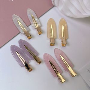 Barrettes à cheveux QianJin sans plis, colorées, <span class=keywords><strong>plates</strong></span>, en forme de bec de canard, pour le maquillage, en acétate recyclable, sans pliage - Product Image 2