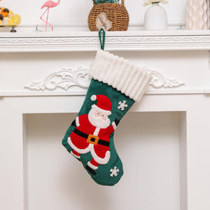 Calcetines de <span class=keywords><strong>Navidad</strong></span> de Papá Noel y muñeco de nieve, botas, regalos, bolsa para chupar, rojo, verde, decoración de árbol de <span class=keywords><strong>Navidad</strong></span> - Product Image 2