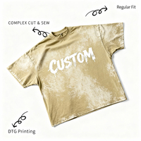 T-shirt Rétro Homme en Coton Tissé 100% Écologique 220 g/m² Respirant Anti-Plis Séchage Rapide Compressé Anti-Boulochage Col Rond Manches Courtes