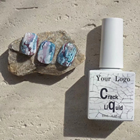 Gel de sculpture 3D transparent effet glace craquelée, gel pour nail art effet verre brisé