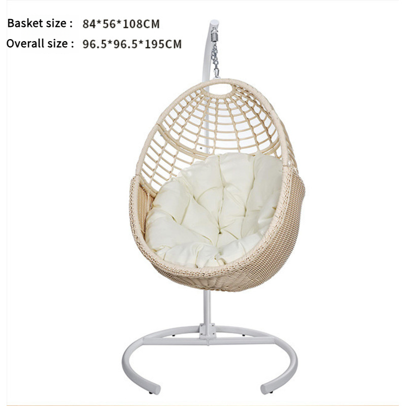 Removable Beige Pear Shaped Hanging Basket